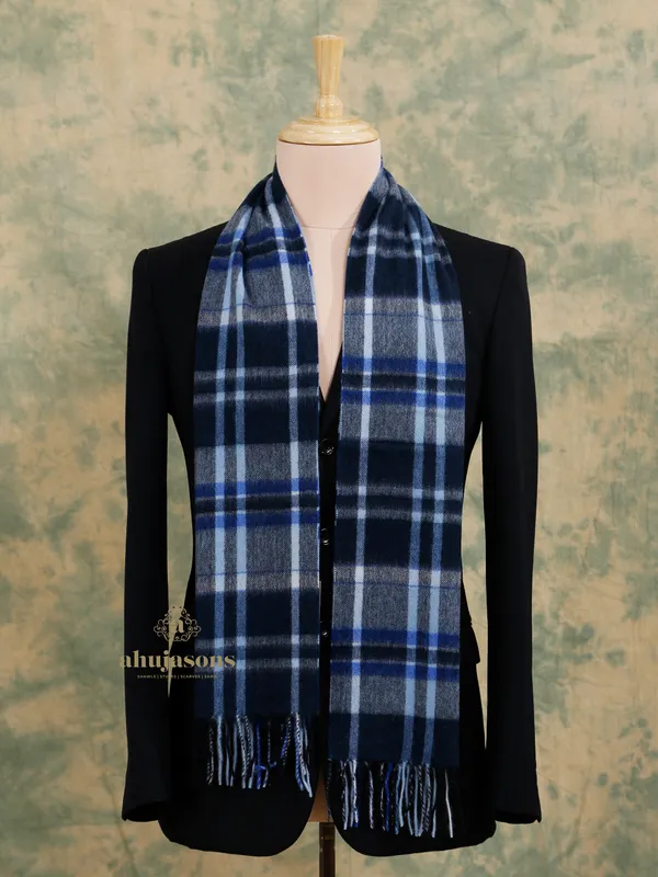 Elevate Your Look with the Elegant Light Blue Cashmere Muffler