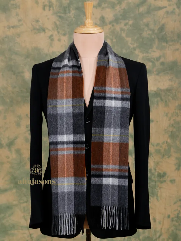 Classic Elegance: The Brown Cashmere Muffler