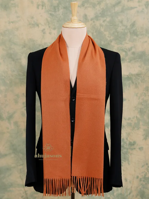 Classic Elegance: The Orange Cashmere Muffler