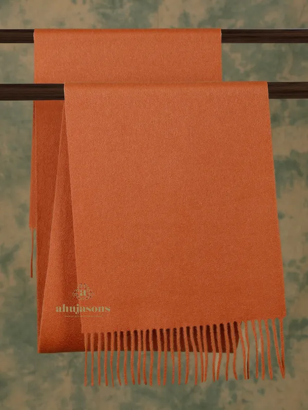 Classic Elegance: The Orange Cashmere Muffler