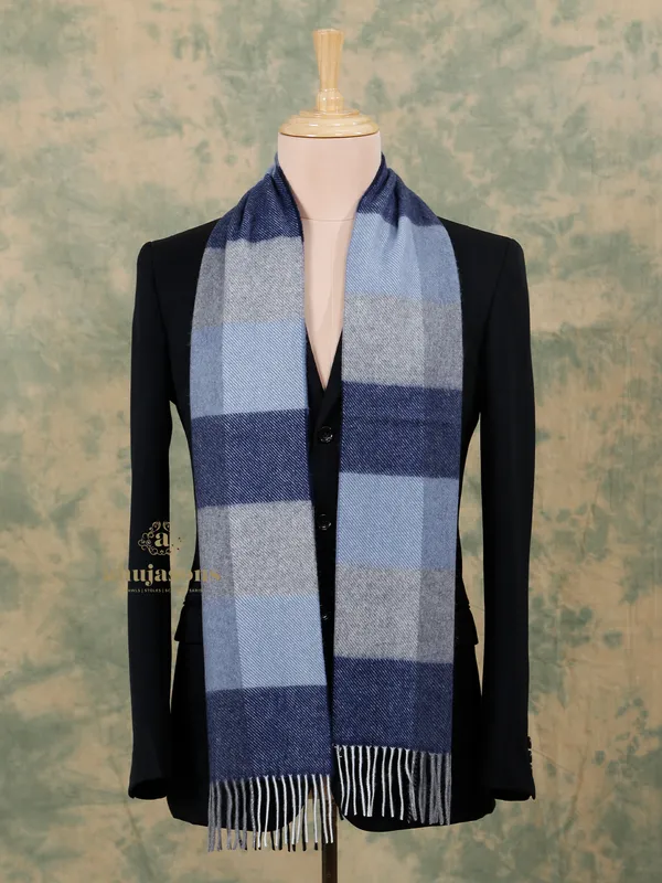 Luxurious Comfort in the Blue Cashmere Muffler