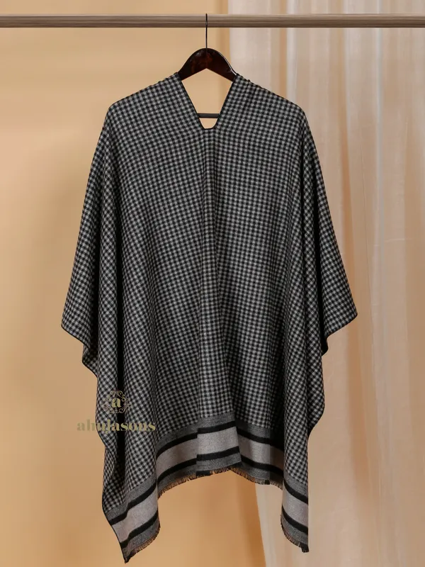 Sophisticated Charcoal Grey Poncho