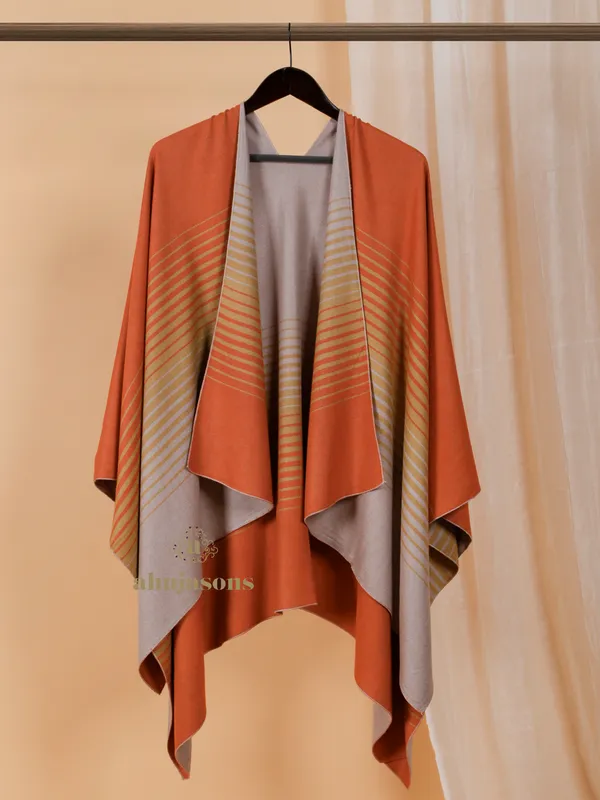 Bright Orange Pop Poncho