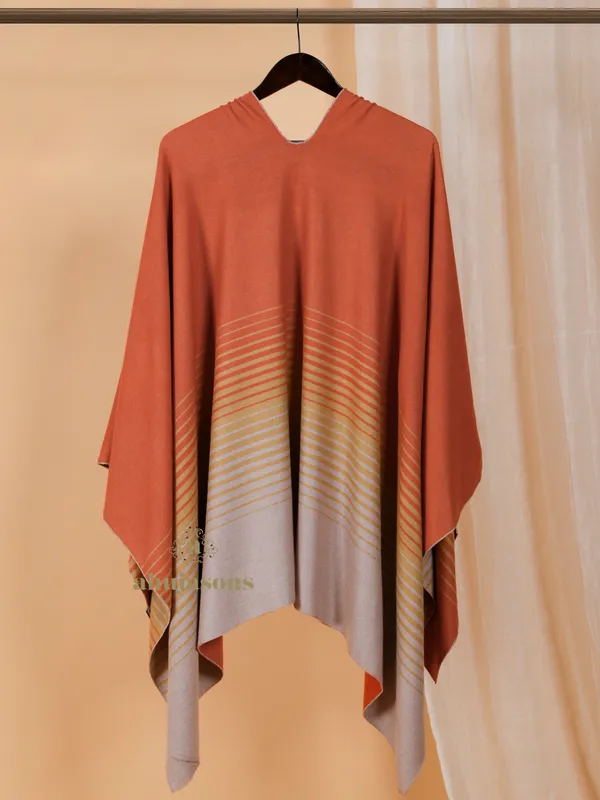 Bright Orange Pop Poncho