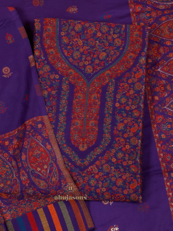 Timeless Purple Unstitched Wool Suit for Custom Elegance