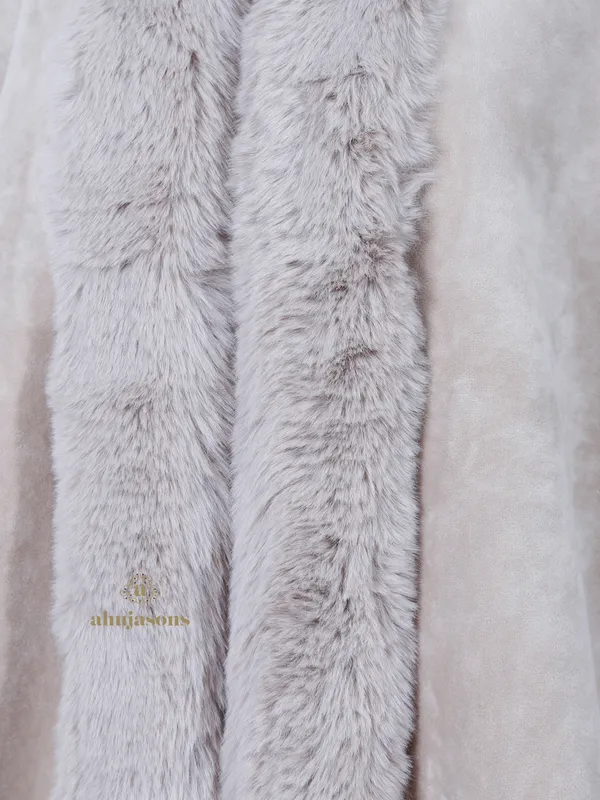 Snow White Luxe Fur Poncho