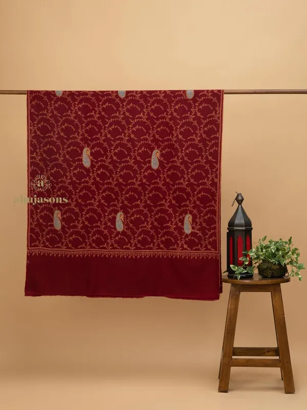 Handloom Pure Pashmina Shawl-Jaal