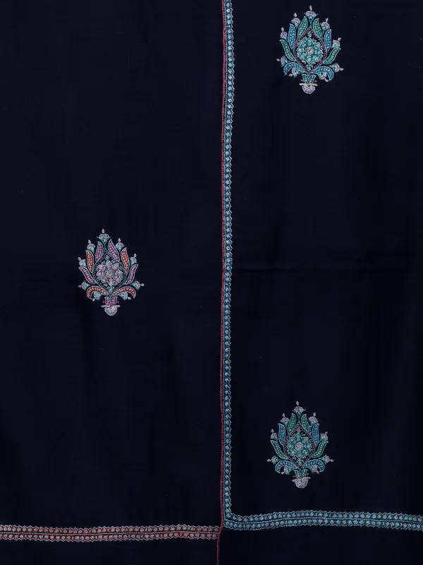 Handloom Pure Pashmina Shawl-Full Embroidery
