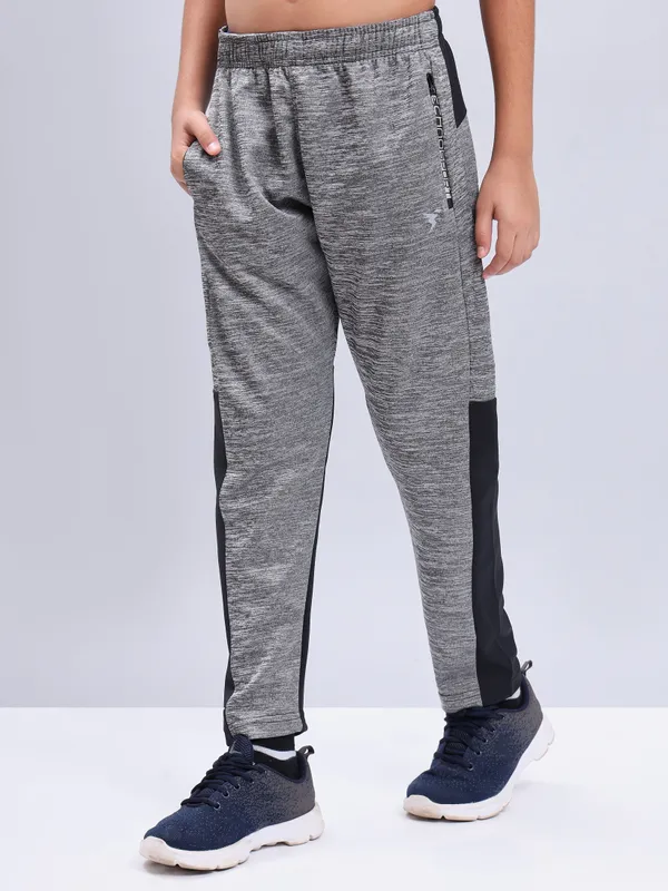 Technosport Boy's Active Black Running Trackpant