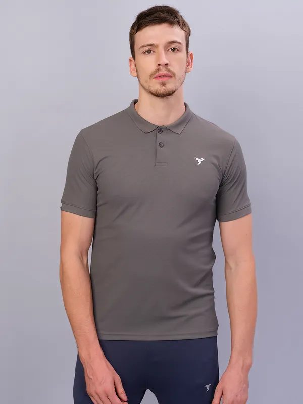 Technosport Mens Active Polo Neck T-shirt