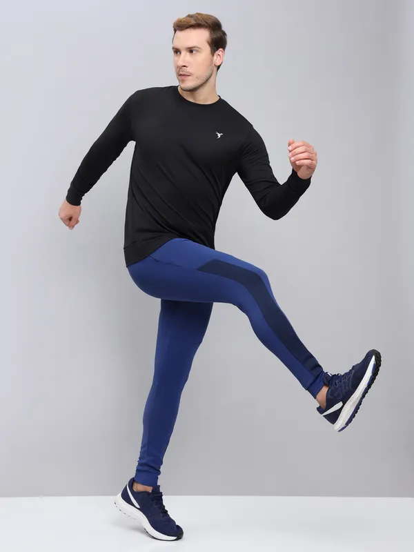Technosport Men's Active Black Running T-Shirt