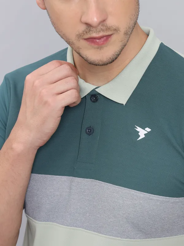 Technosport Men's Active Winter Green Polo