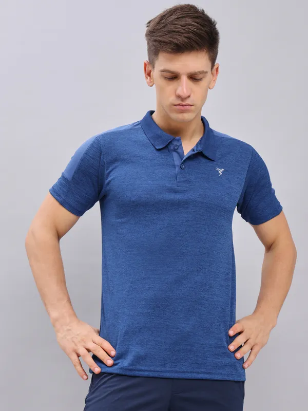 Technosport Men's Active Denim Polo T-Shirt