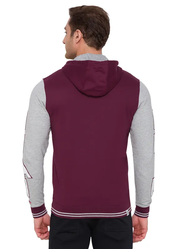 Being Human Regular Fit Men Hooded Hoody-Wine