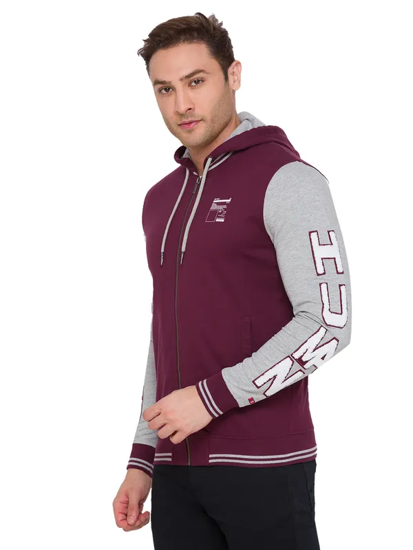 Being Human Regular Fit Men Hooded Hoody-Wine