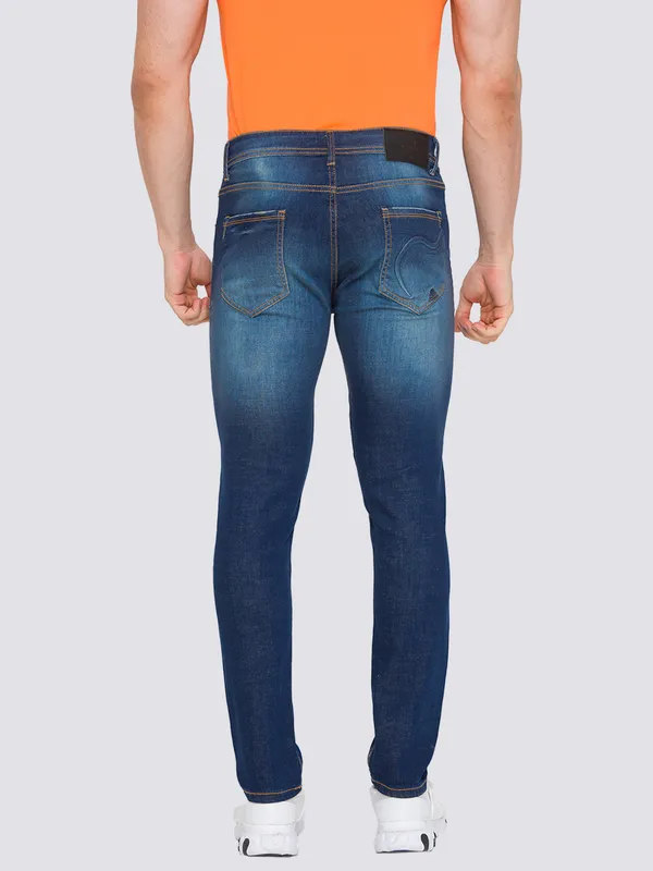 Being Human Men Slim Straight Fit Denim-Mid Tone