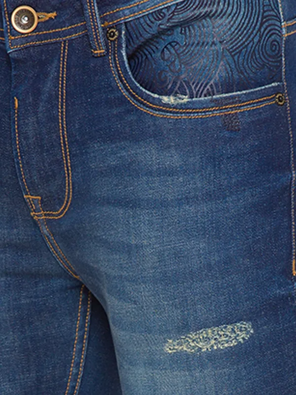 Being Human Men Slim Straight Fit Denim-Mid Tone