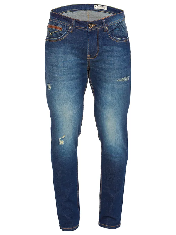 Being Human Men Slim Straight Fit Denim-Mid Tone