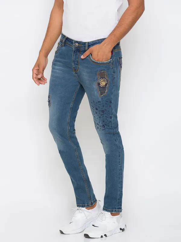 Being Human Men Skinny Fit Denim-Mid Tone