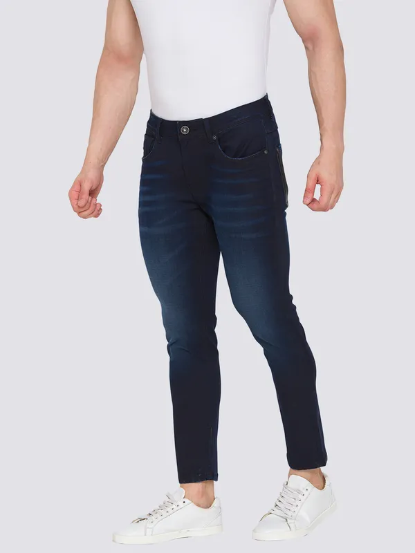 Being Human Men Skinny Cropped Fit Denim-Dark Tone