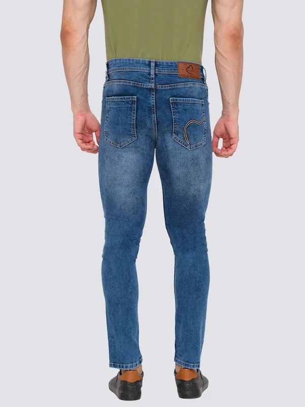 Being Human Men Skinny Cropped Fit Denim-Mid Tone