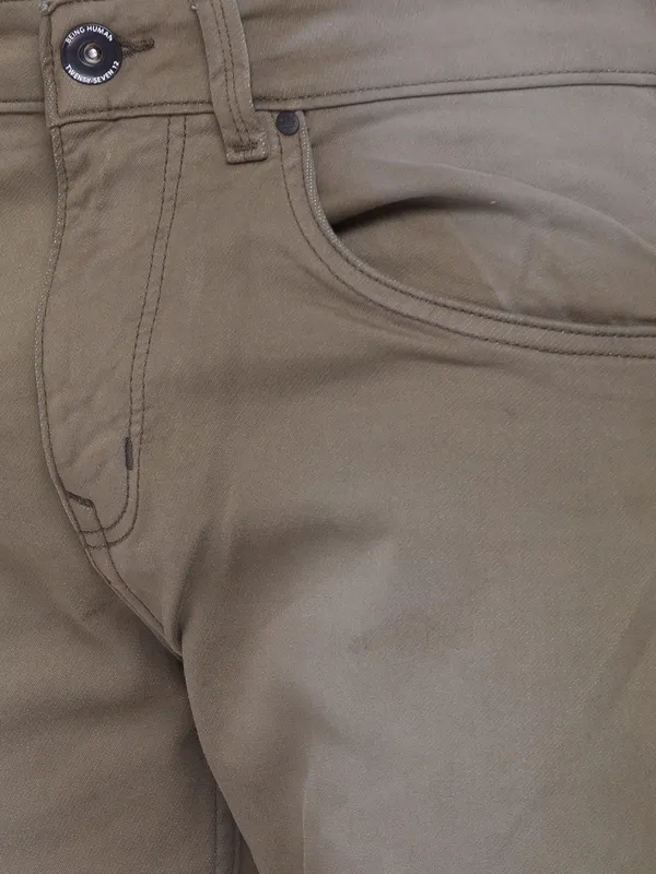 Being Human Men Slim Fit Denim-Olive