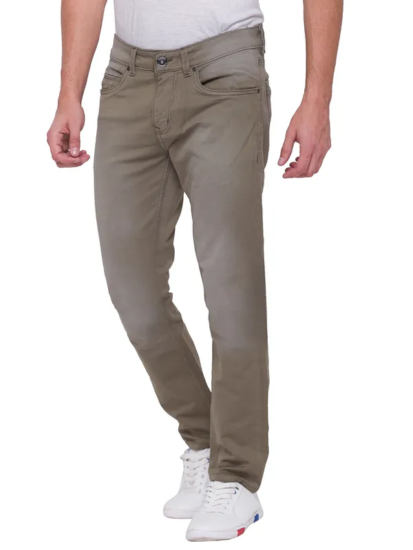 Being Human Men Slim Fit Denim-Olive