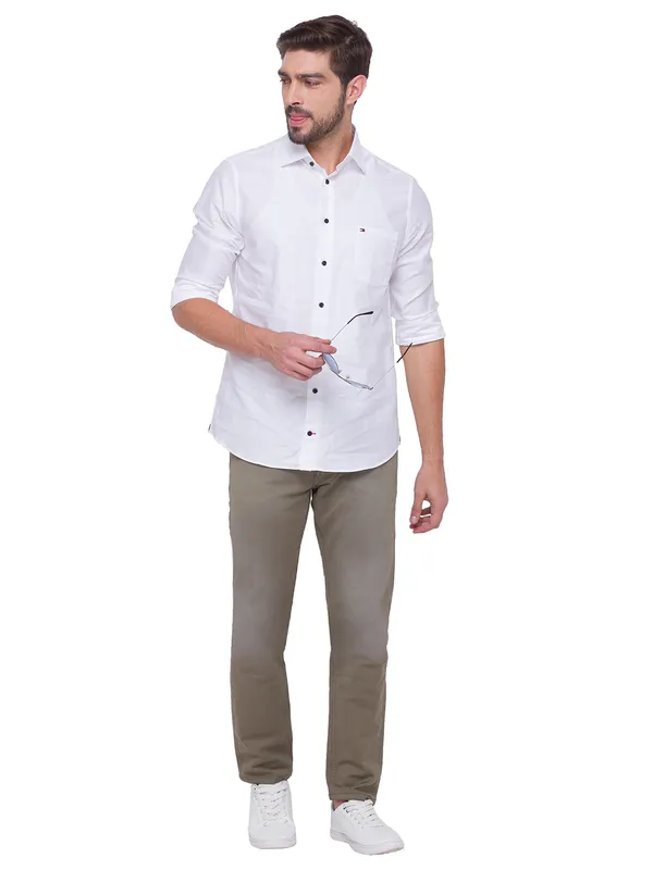 Being Human Men Slim Fit Denim-Olive