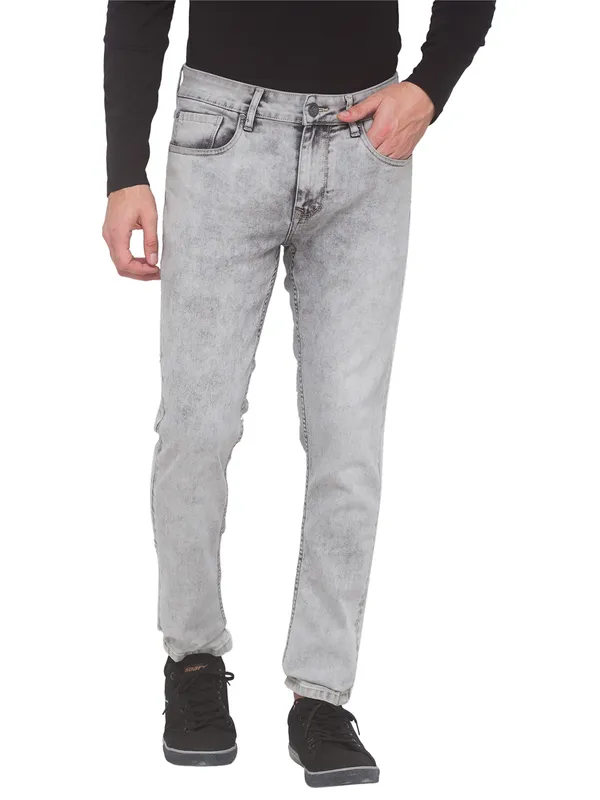 Being Human Men Boot Cut Fit Denim-Grey Tone