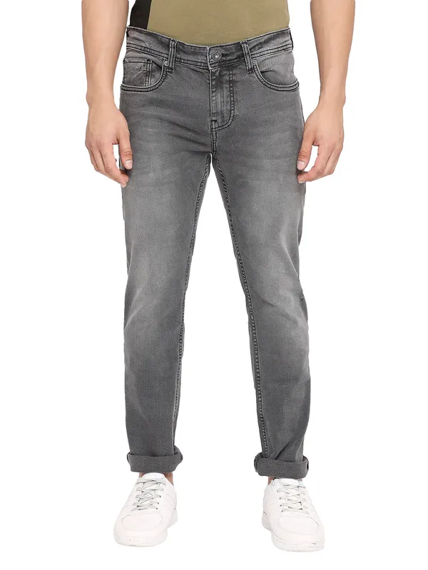 Being Human Men Slim Fit Denim-Grey Tone