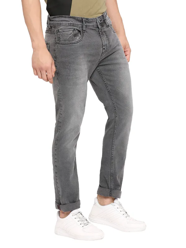 Being Human Men Slim Fit Denim-Grey Tone