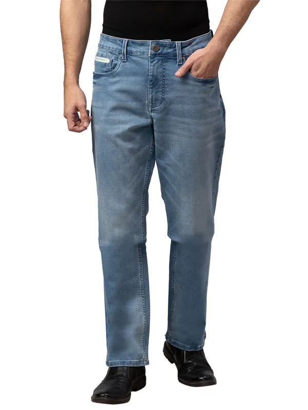 Being Human Men Boot Cut Fit Denim-Light Tone