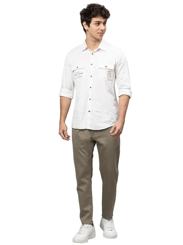 Being Human Men Cropped Fit Denim-Pista