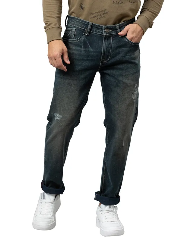 Being Human Clothing Men Slim Fit Denim-Mid Tone