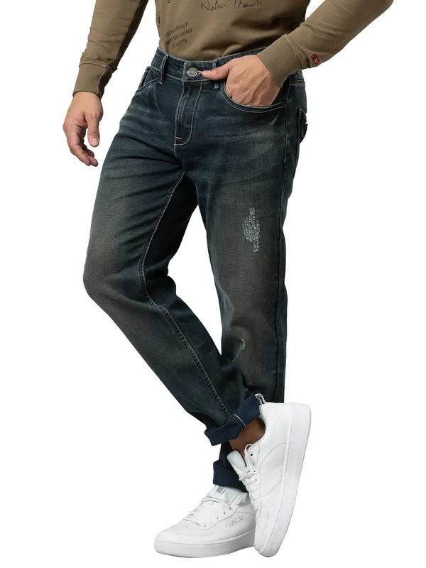 Being Human Clothing Men Slim Fit Denim-Mid Tone