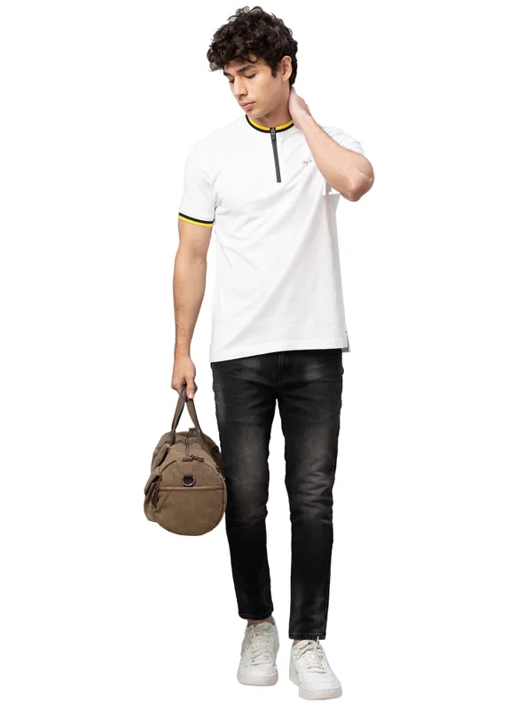 Being Human Clothing Men Cropped Fit Denim-Black Tone