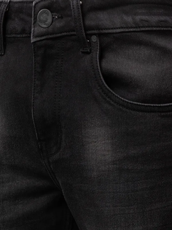 Being Human Clothing Men Cropped Fit Denim-Black Tone