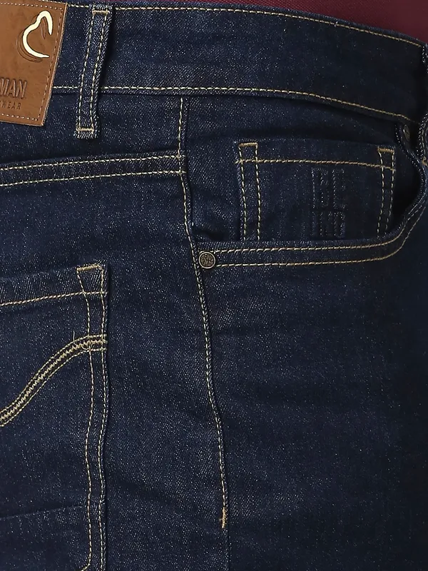 Being Human Men Boot Cut Fit Denim-Dark Tone