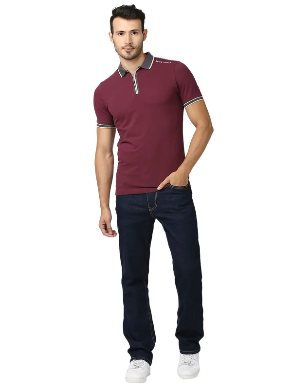 Being Human Men Boot Cut Fit Denim-Dark Tone