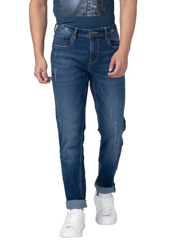 Being Human Men Skinny Fit Denim-Dark Tone