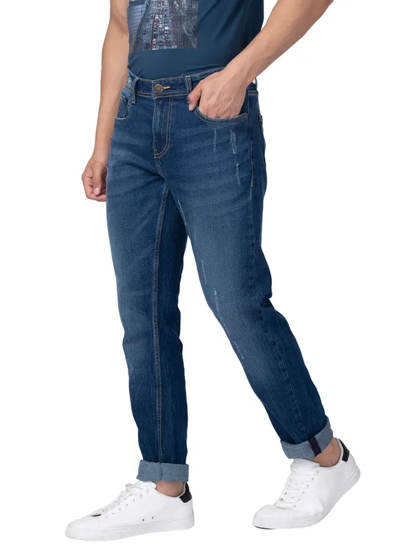 Being Human Men Skinny Fit Denim-Dark Tone