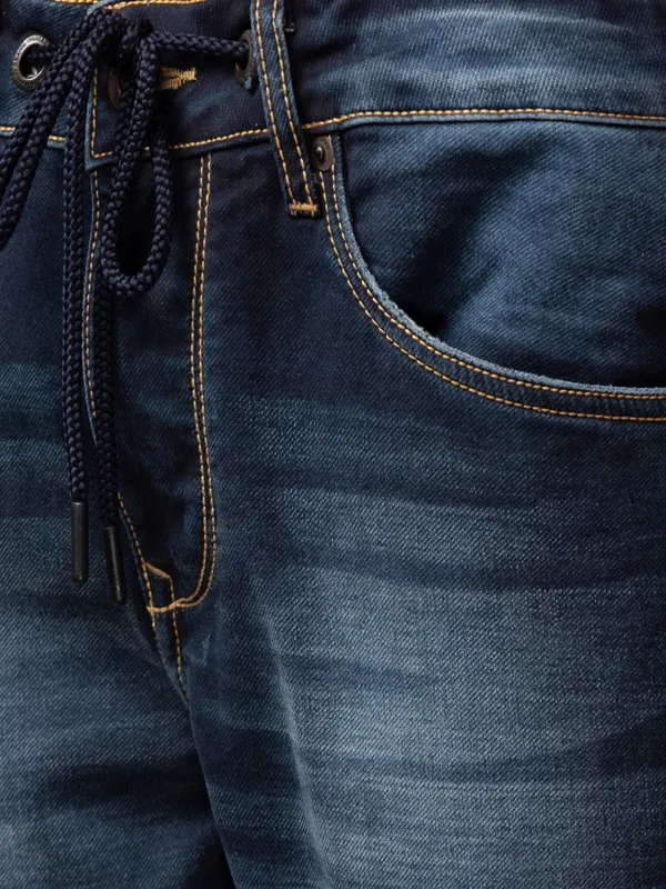 Being Human Men Jogger Fit Denim-Dark Tone