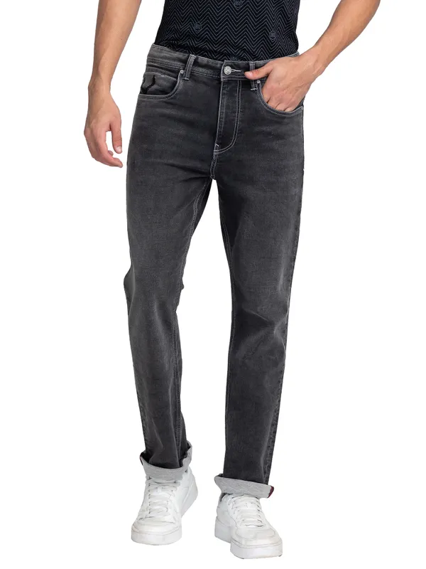 Being Human Clothing Men Boot Cut Fit Denim-Grey Tone