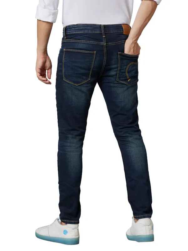 Being Human Men Cropped Fit Denim-Dark Tone
