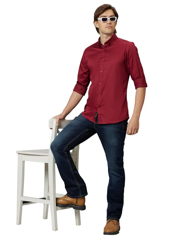 Being Human Men Boot Cut Fit Denim-Dark Tone
