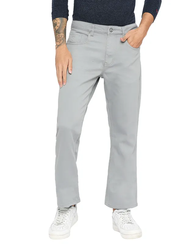 Being Human Men Boot Cut Fit Denim-Steel Grey
