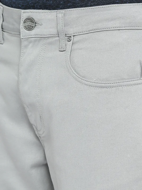 Being Human Men Boot Cut Fit Denim-Steel Grey