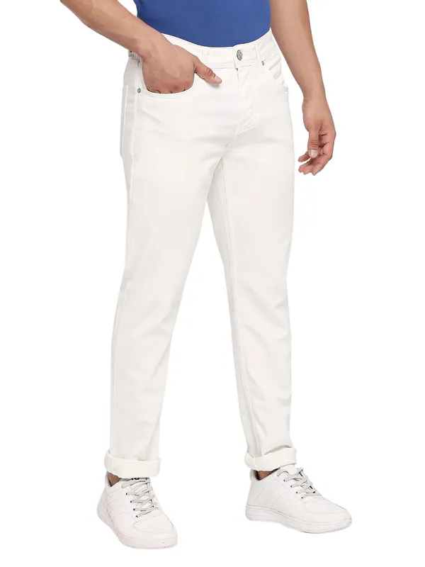 Being Human Clothing Men Slim Fit Denim-White