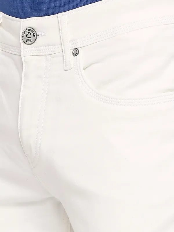 Being Human Clothing Men Slim Fit Denim-White