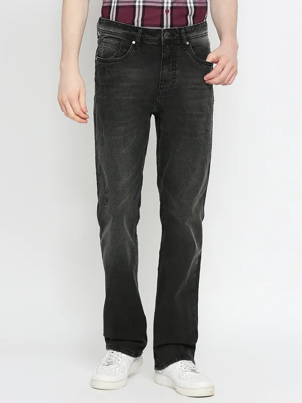 Being Human Men Boot Cut Fit Denim-Black Tone
